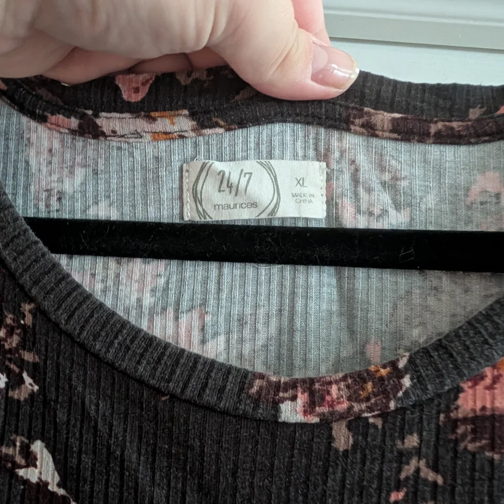 Maurices Black and Pink Floral Mini Dress - Picture 2 of 2